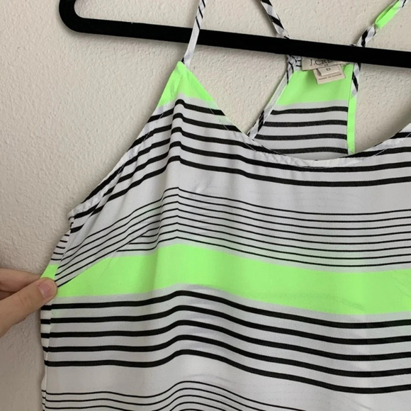 J. Crew factory neon striped tank top size 0 - Picture 3 of 5